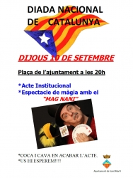 Actes de la Diada Nacional, avançats al 10 de Setembre